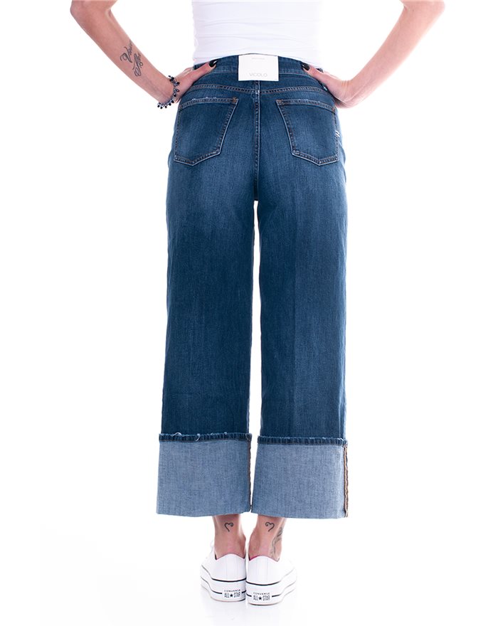 VICOLO jeans donna Dafne con risvolto