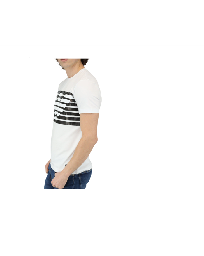 EA7 t-shirt uomo ARMANI bianca 100% cotone con logo aquila