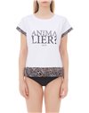 LIU-JO t-shirt bianca stampa Animalier? in cotone con dettagli leopardati