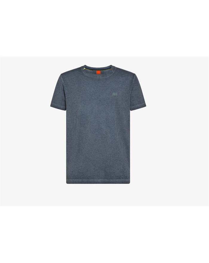 SUN 68 t-shirt uomo BEACH colore INCHIOSTRO 100% cotone effetto sbiadito