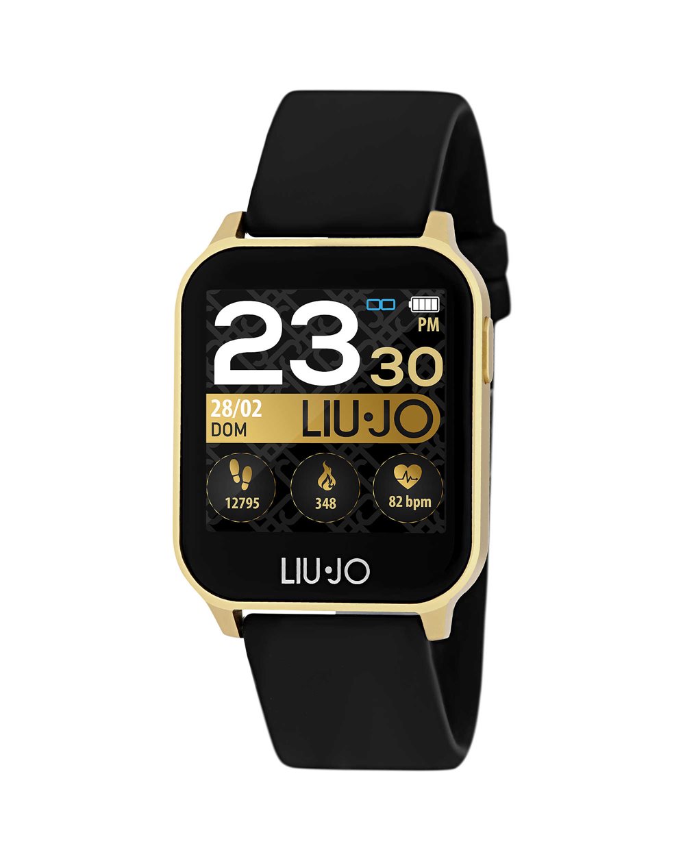 LIU-JO Smartwatch ENERGY gold Android/IOS cinturino silicone nero