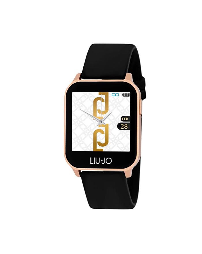 LIU-JO Smartwatch ENERGY silver Android/IOS cinturino silicone nero 