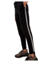 LIU-JO pantaloni jogging in jersey NERI elasticizzati, banda in lurex