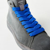 PANCHIC scarpe uomo polacchino P01M grigio antracite scamosciate stringhe blu  