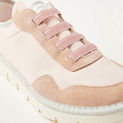 PANCHIC scarpe donna slip on P05W14006NS8 rosa lacci elasticizzati tessuto nylon  