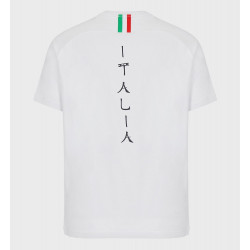 ARMANI t-shirt donna TOKYO 2020 bianco cotone stretch con gargliardetto