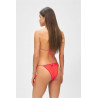Bikini CHANGIT rosa lurex triangolo e slip brasiliana regolabile C21-0101FX