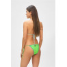 Bikini CHANGIT VERDE lurex triangolo e slip brasiliana regolabile C21-0101VE