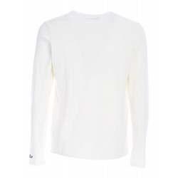 MC2 SAINT BARTH t-shirt uomo bianca maniche lunghe 100% cotone CIASPOLE & NUVOLE